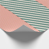Moderne Mixed Stripes kerstvakantie Cadeaupapier (Hoek)
