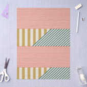 Moderne Mixed Stripes kerstvakantie Tissuepapier (Craft)