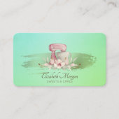 Moderne mixer Flower Roos Gold Bruske Green Visitekaartje (Voorkant)