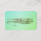 Moderne mixer Flower Roos Gold Bruske Green Visitekaartje (Achterkant)