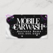 Moderne mobiele auto wassen voertuig detaillering  visitekaartje (Voorkant)