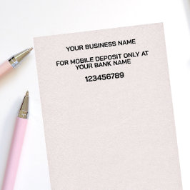 MODERNE MOBIELE DEPOSITOBANKENDORSEMENT  ZELFINKTENDE STEMPEL