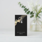 Moderne mobiele DJ zwarte gouden hoofdtelefoon Visitekaartje (Staand voorkant)