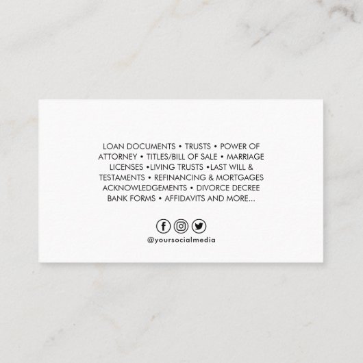 Moderne mobiele fotodiensten visitekaartje (Achterkant)