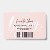 Moderne mobiele notaris foto badge (Achterkant)