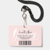 Moderne mobiele notaris foto badge (Achterkant met lanyard)