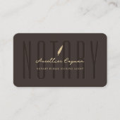 Moderne mobiele notaris Quill Espresso Visitekaartje (Voorkant)