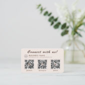 Moderne Mocha 3 QR Code Multi Social Visitekaartje (Staand voorkant)