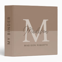 Moderne Mocha Monogram Naam 