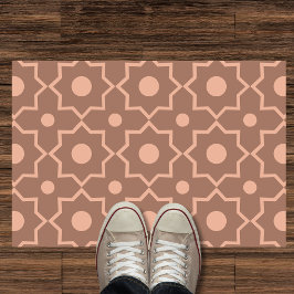 Moderne Mocha Mousse Stof Roze Geometrische Vorm  Deurmat