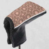 Moderne Mocha Mousse Stof Roze Geometrische Vorm Golfheadcover (3/4 voorkant)