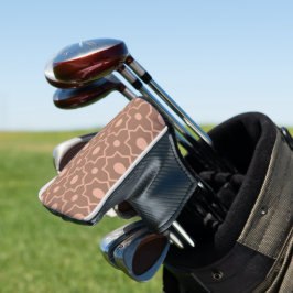 Moderne Mocha Mousse Stof Roze Geometrische Vorm  Golfheadcover