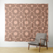 Moderne Mocha Mousse Stof Roze Geometrische Vorm Wandkleed (In Situ (horizontaal))