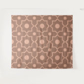 Moderne Mocha Mousse Stof Roze Geometrische Vorm Wandkleed (Voorkant (horizontaal))