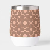 Moderne Mocha Mousse Stoffige Roze Geometrische Vo (Achterkant)
