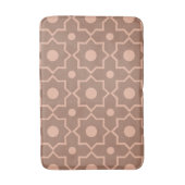 Moderne Mocha Mousse Stoffige Roze Geometrische Vo Badmat (Voorkant Verticaal)