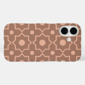 Moderne Mocha Mousse Stoffige Roze Geometrische Vo Case-Mate iPhone Case (Achterkant (horizontaal))
