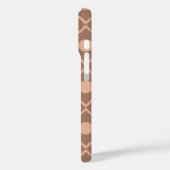 Moderne Mocha Mousse Stoffige Roze Geometrische Vo Case-Mate iPhone Case (Achterkant / Links)