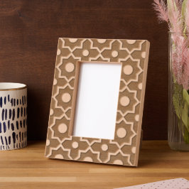 Moderne Mocha Mousse Stoffige Roze Geometrische Vo Gegraveerde Lijstjes