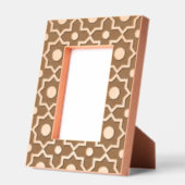 Moderne Mocha Mousse Stoffige Roze Geometrische Vo Gegraveerde Lijstjes (Links)