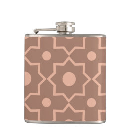 Moderne Mocha Mousse Stoffige Roze Geometrische Vo Heupfles