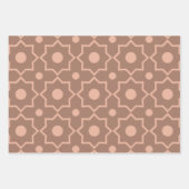 Moderne Mocha Mousse Stoffige Roze Geometrische Vo Inpakpapier Vel (Voorkant 3)