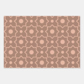 Moderne Mocha Mousse Stoffige Roze Geometrische Vo Inpakpapier Vel (Voorkant 2)
