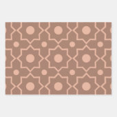 Moderne Mocha Mousse Stoffige Roze Geometrische Vo Inpakpapier Vel (Voorkant)