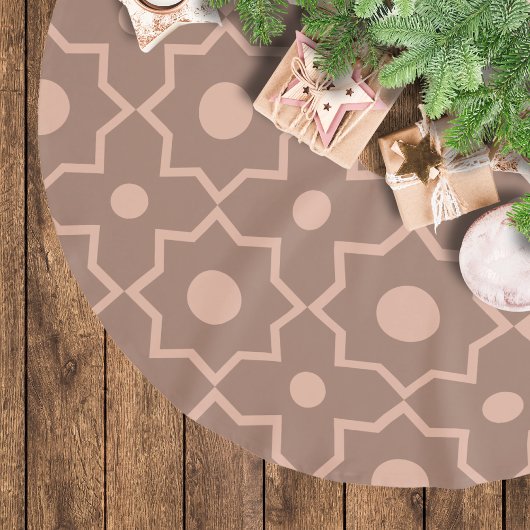 Moderne Mocha Mousse Stoffige Roze Geometrische Vo Kerstboom Rok