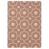 Moderne Mocha Mousse Stoffige Roze Geometrische Vo Klembord (Achterkant)