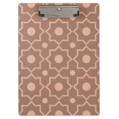 Moderne Mocha Mousse Stoffige Roze Geometrische Vo Klembord (Voorkant)