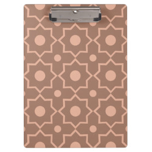 Moderne Mocha Mousse Stoffige Roze Geometrische Vo Klembord