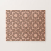 Moderne Mocha Mousse Stoffige Roze Geometrische Vo Legpuzzel (Horizontaal)