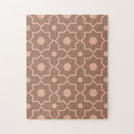 Moderne Mocha Mousse Stoffige Roze Geometrische Vo Legpuzzel
