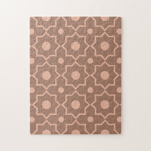 Moderne Mocha Mousse Stoffige Roze Geometrische Vo Legpuzzel (Verticaal)