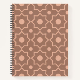 Moderne Mocha Mousse Stoffige Roze Geometrische Vo Notitieboek