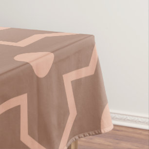 Moderne Mocha Mousse Stoffige Roze Geometrische Vo Tafelkleed
