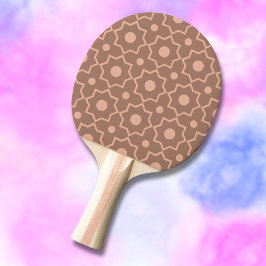 Moderne Mocha Mousse Stoffige Roze Geometrische Vo Tafeltennisbatje