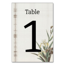Moderne Mocha Munro Tartan & Iris Bruiloft