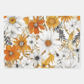 Moderne Mod Boho Daisy Wildflower Floral Inpakpapier Vel (Voorkant 2)