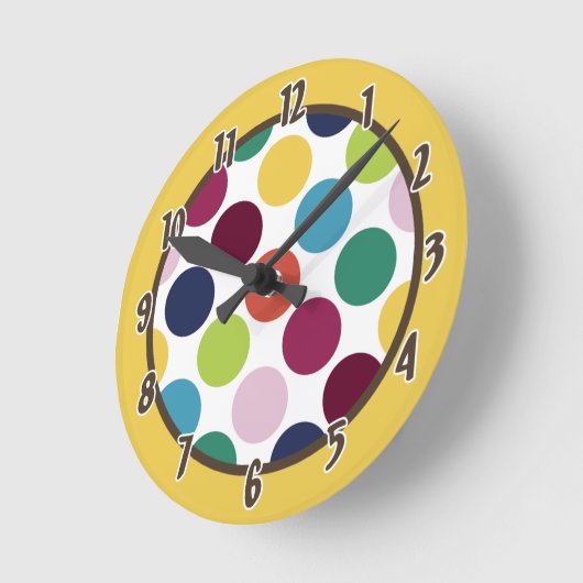 Moderne Mod Kleurrijke Polka Dot Klok (Hoek)