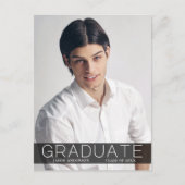 Moderne Mode 1 Foto Afstuderen aankondiging Briefkaart (Voorkant)