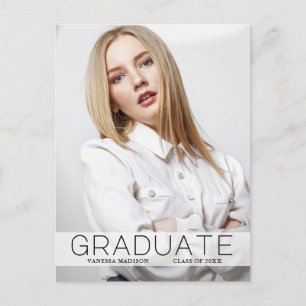 Moderne Mode 1 Foto Afstuderen aankondiging Briefkaart