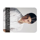 Moderne Mode 1 Foto Afstuderen aankondiging Magneet (Horizontaal)