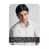 Moderne Mode 1 Foto Afstuderen aankondiging Magneet (Verticaal)