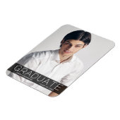 Moderne Mode 1 Foto Afstuderen aankondiging Magneet (Linkerzijde)