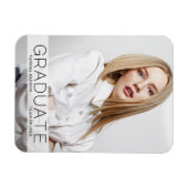 Moderne Mode 1 Foto Afstuderen aankondiging Magneet (Horizontaal)