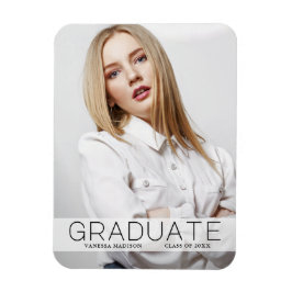 Moderne Mode 1 Foto Afstuderen aankondiging Magneet