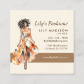 Moderne Mode Boutique Professional Vierkante Visitekaartje (Voorkant)