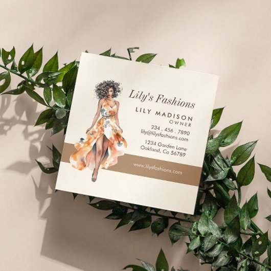 Moderne Mode Boutique Professional Vierkante Visitekaartje